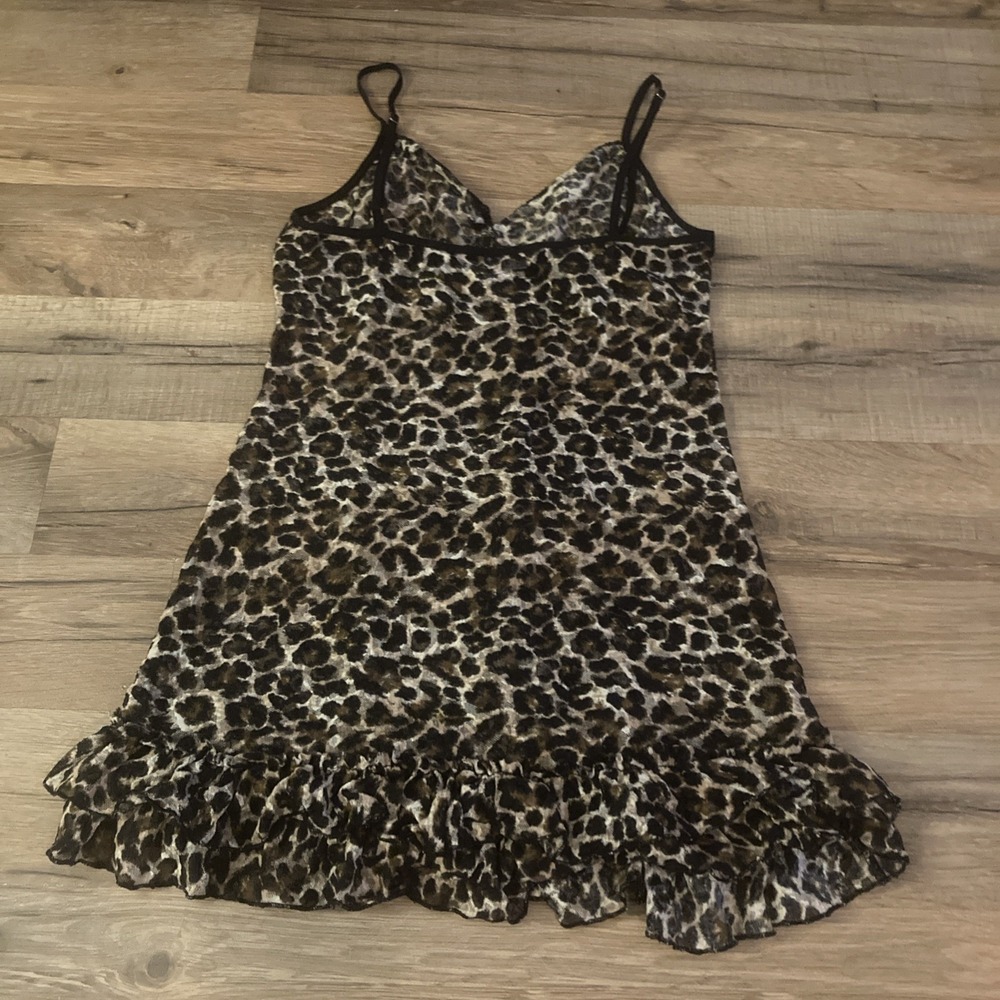 Vintage Victoria's Secret Slip Dress Lingerie Leopard Y2K Size M Bella Swan - Picture 7 of 7